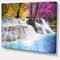 Designart - Erawan Waterfall - Purple - Photography Canvas Art Print